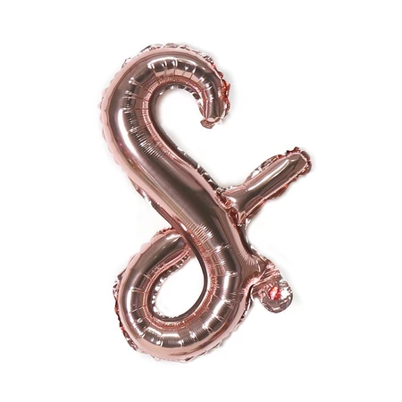 Cursive Letters Rose Gold Foil Balloon, 18 inch