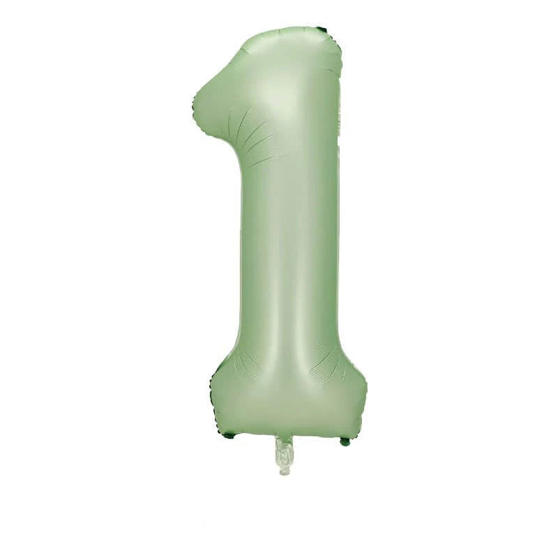 Olive Green Number Foil Balloon, 80 cm