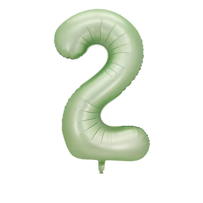 Olive Green Number Foil Balloon, 80 cm