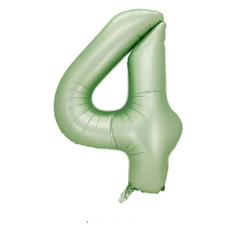 Olive Green Number Foil Balloon, 80 cm