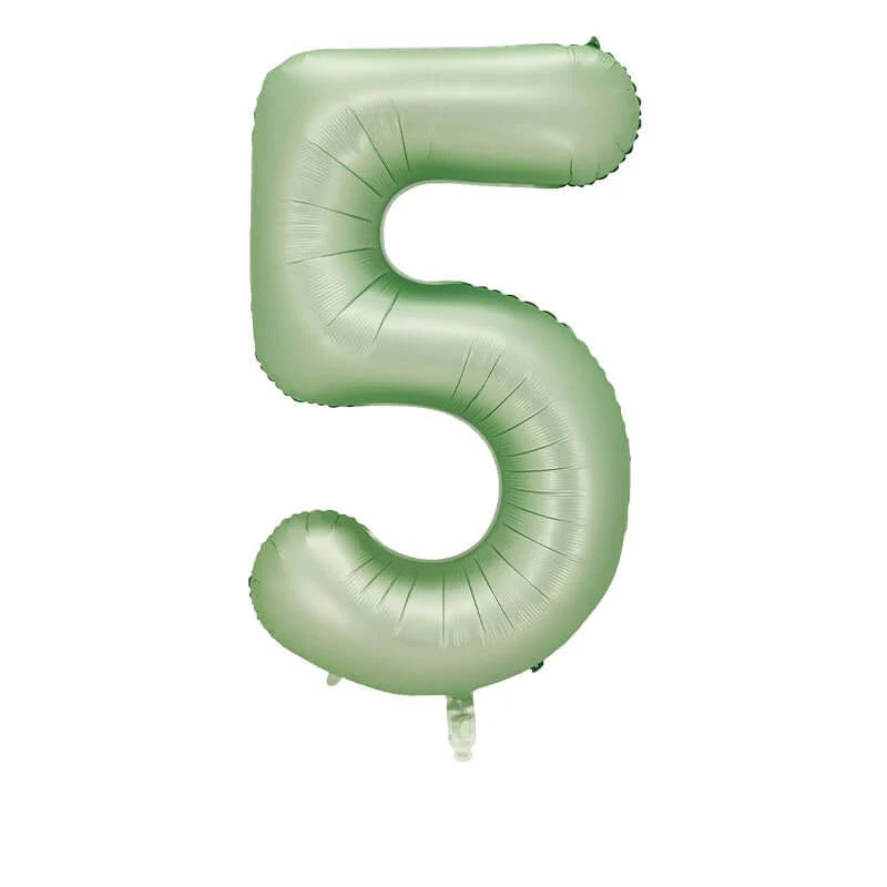 Olive Green Number Foil Balloon, 80 cm