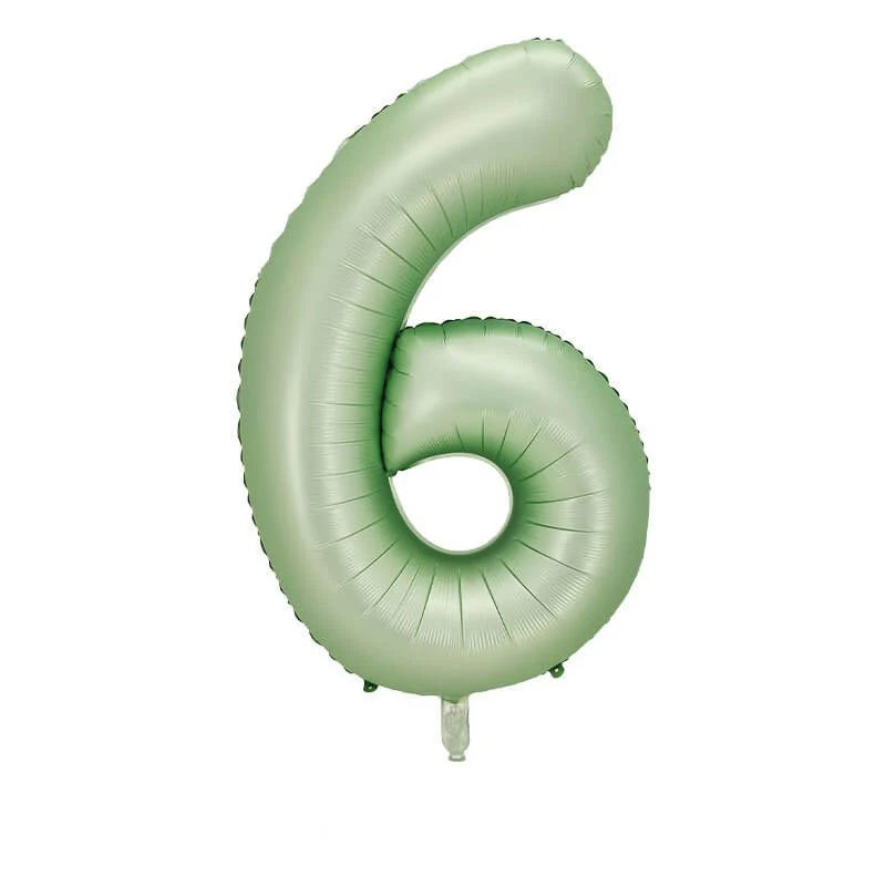 Olive Green Number Foil Balloon, 80 cm