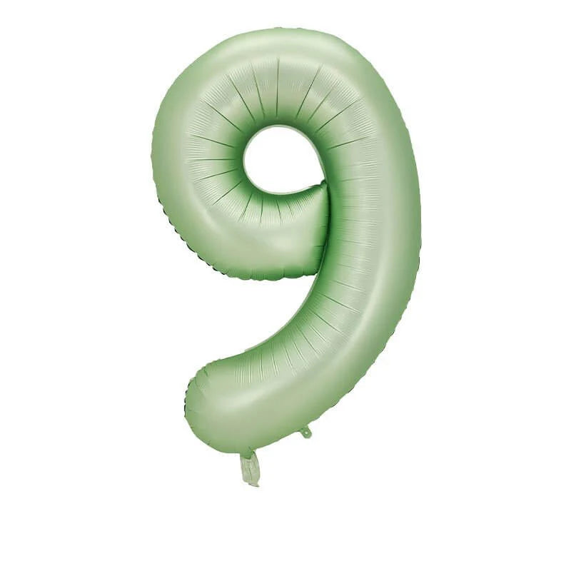 Olive Green Number Foil Balloon, 80 cm