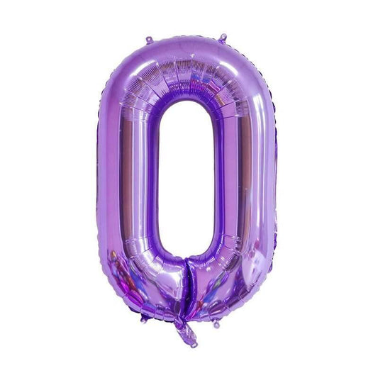 Purple Number Foil Balloon, 80 cm