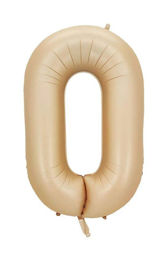 Caramel Number Foil Balloon, 80 cm