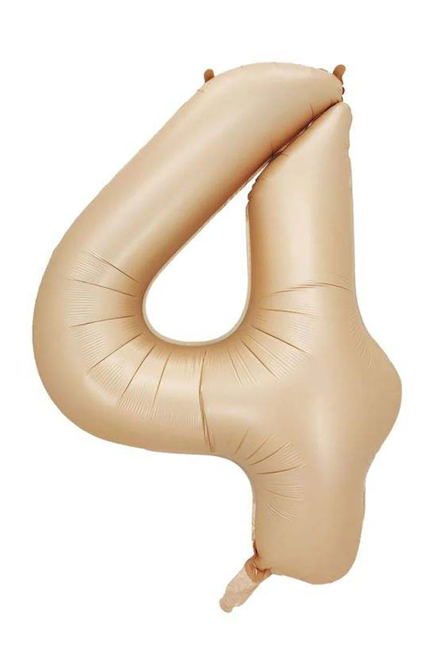 Caramel Number Foil Balloon, 80 cm