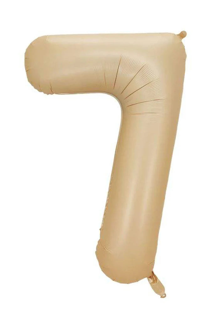 Caramel Number Foil Balloon, 80 cm