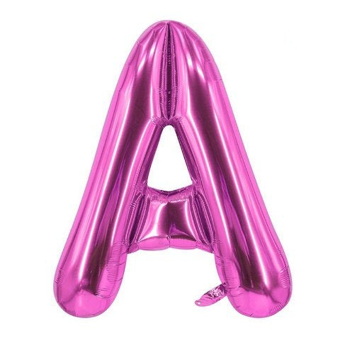 Fuschia Letter Foil Balloon, 40 cm