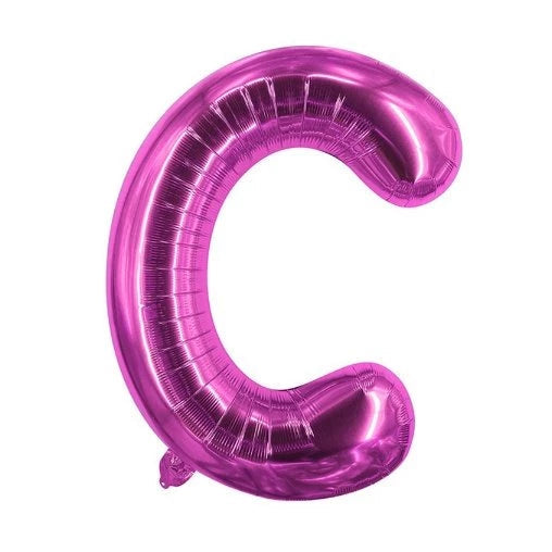 Fuschia Letter Foil Balloon, 40 cm