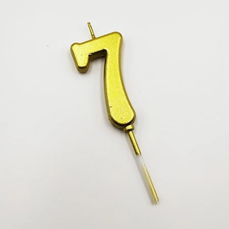 Gold Number Candle Happy Birthday